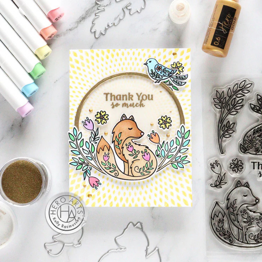 Hero Arts - Folk Animals Stamps & Die Bundle