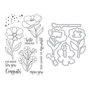 Hero Arts - Here For You Stamp & Cut from the Blossoms & Birdsong Collection