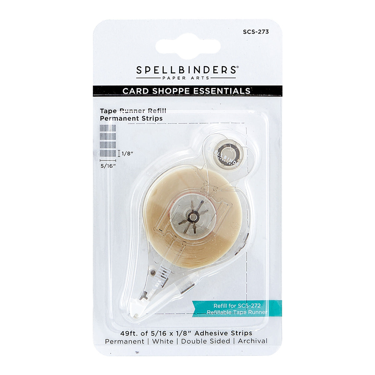 Spellbinders - Tape Runner Refill Permanent Adhesive Strips Card Shoppe Essentials