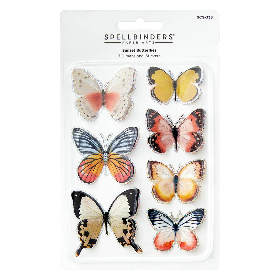 Spellbinders - Sunset Butterflies Stickers from the Timeless Collection