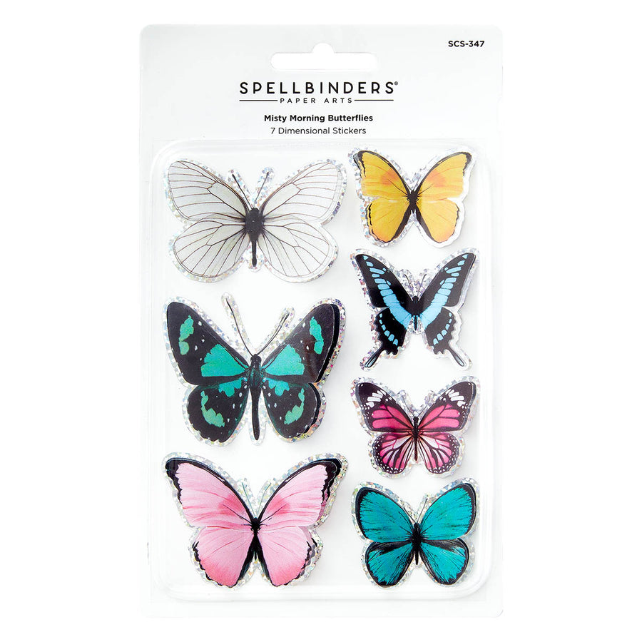 Spellbinders - Misty Morning Butterflies Stickers from the Timeless Collection