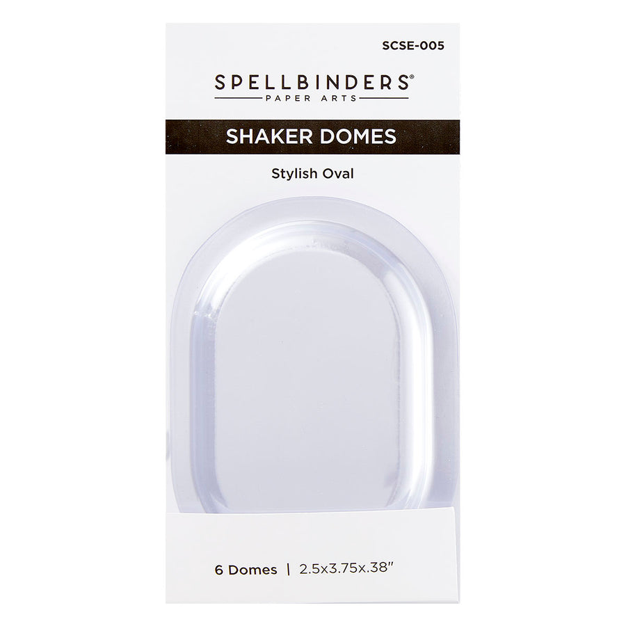 Spellbinders - Stylish Oval Shaker Dome - 6 pack