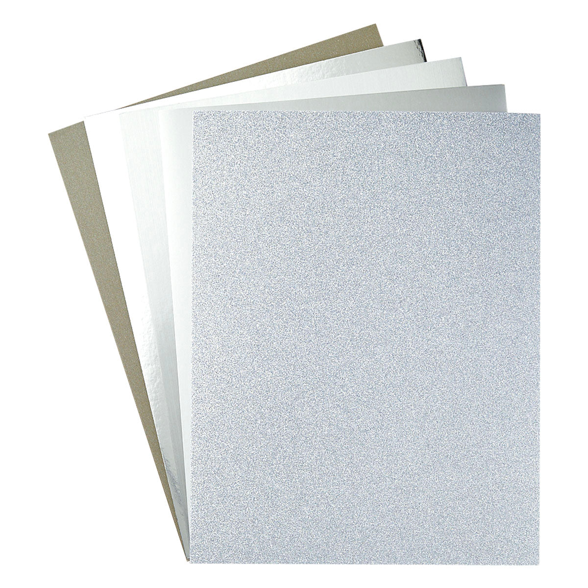 Spellbinders - Silver Assortment Treasured Cardstock  8 1/2" x 11 -15 Pack