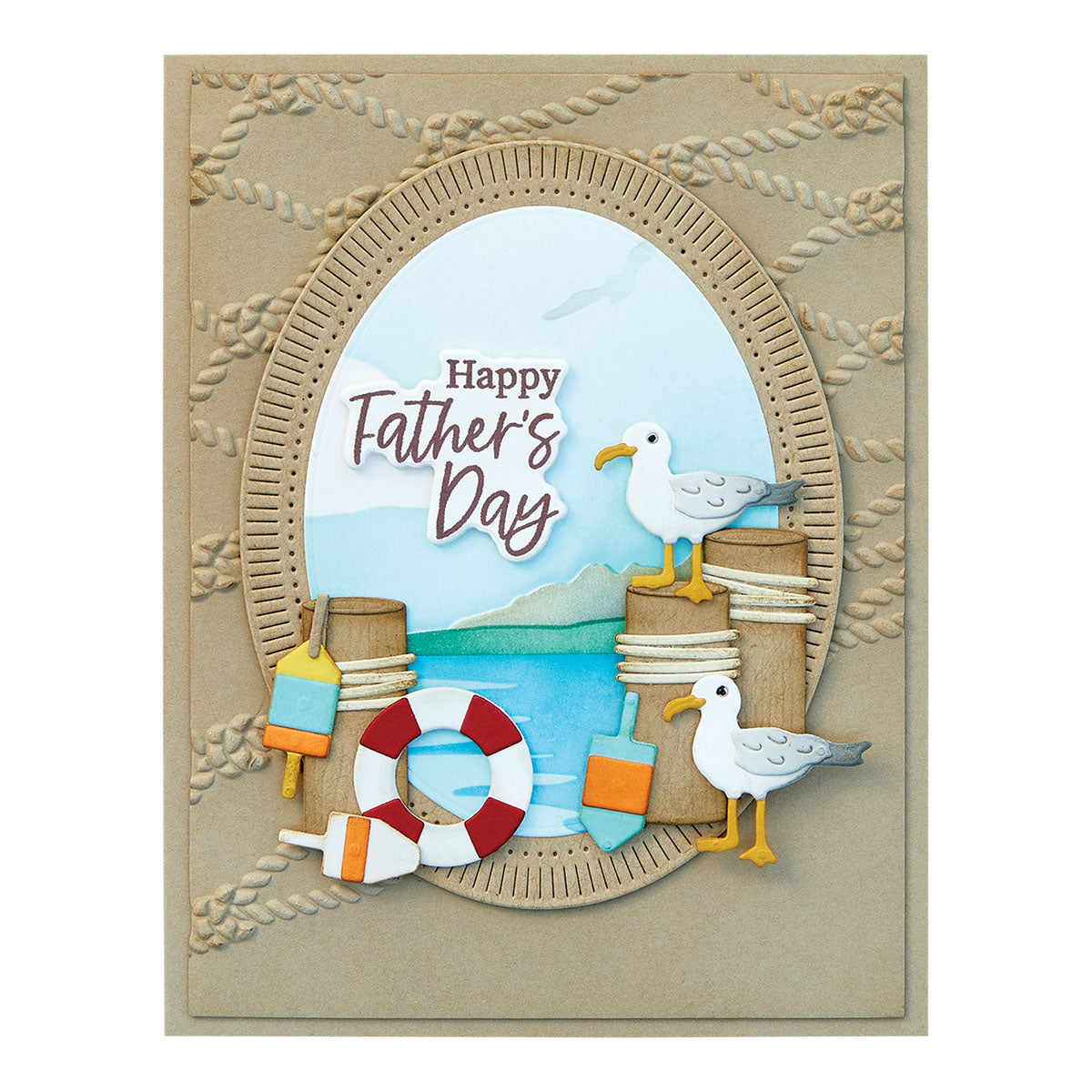 Spellbinders - Fair Winds Sentiments Clear Stamp and Die Set from the Fair Winds Collection by Dawn Woleslagle