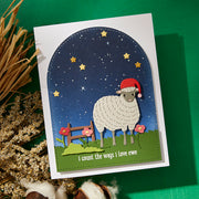 Spellbinders - Counting Sheep Clear Stamp & Die Set from the On the Farm Collection