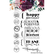 Colorado Craft Company - General Greetings Stamp Set (Savvy Sentiments Collection)