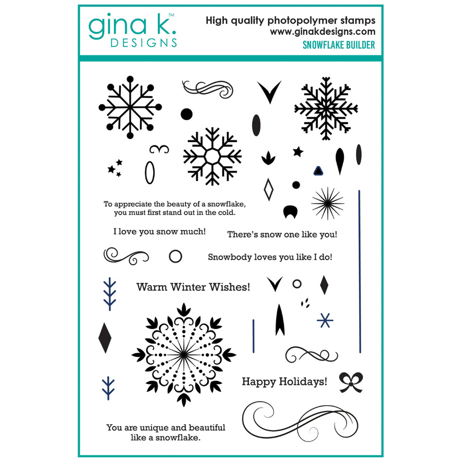 Gina K Designs - Snowflake Builder Stamps