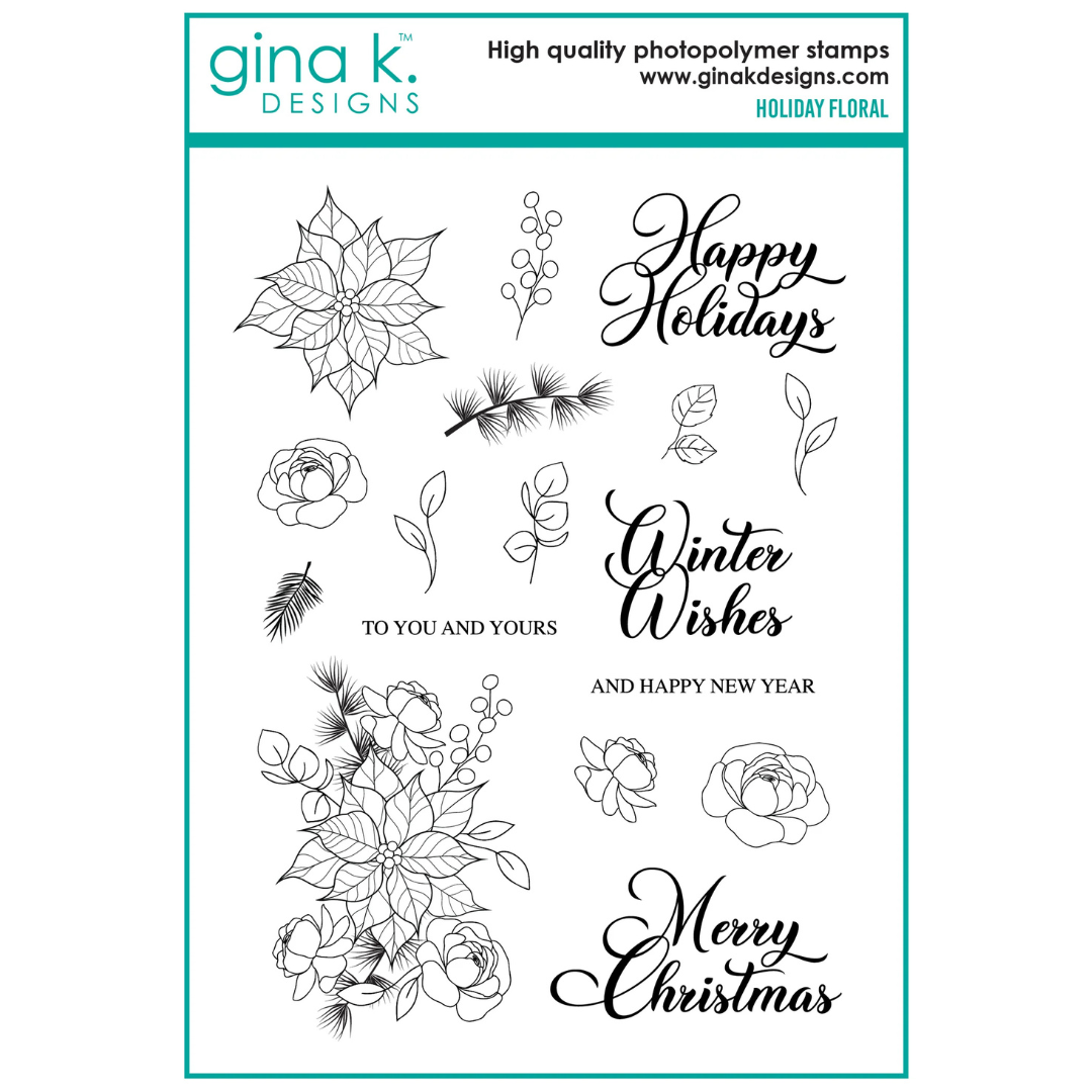 Gina K Designs - Holiday Floral Stamps