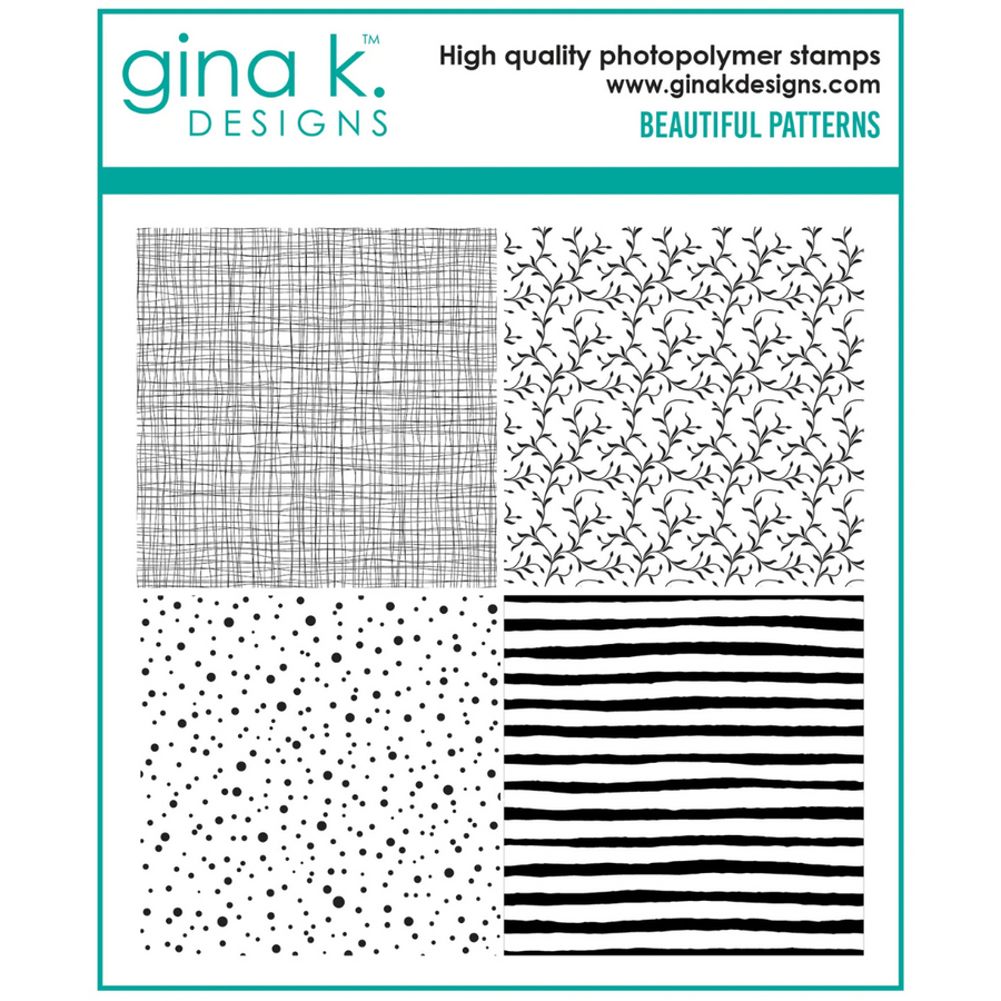 Gina K Designs - Beautiful Patterns Background Stamp