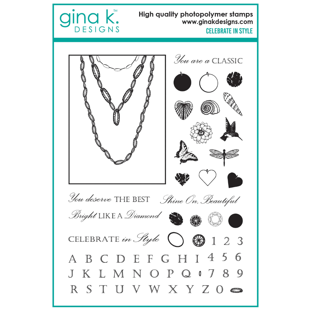 Gina K Designs - Celebrate in Style Stamp & Die Bundle