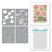 Spellbinders - Blossoming Flowers Layered Stencil from the Flower Market Collection