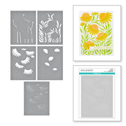 Spellbinders - Coneflower Layered Stencil from the Flower Market Collection