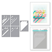 Spellbinders - Layered Shine Bright Die & Stencil Bundle from the Shine Bright Collection by Carissa Wiley