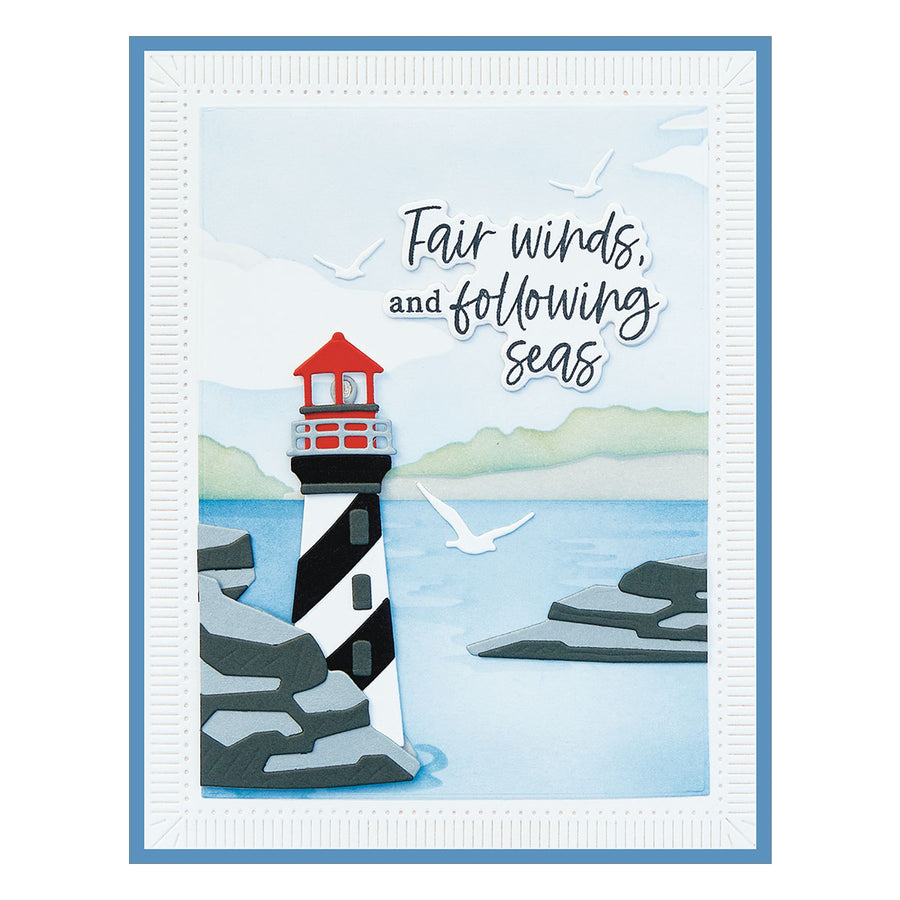 Spellbinders - Uncharted Waters Stencil from the Fair Winds Collection by Dawn Woleslagle