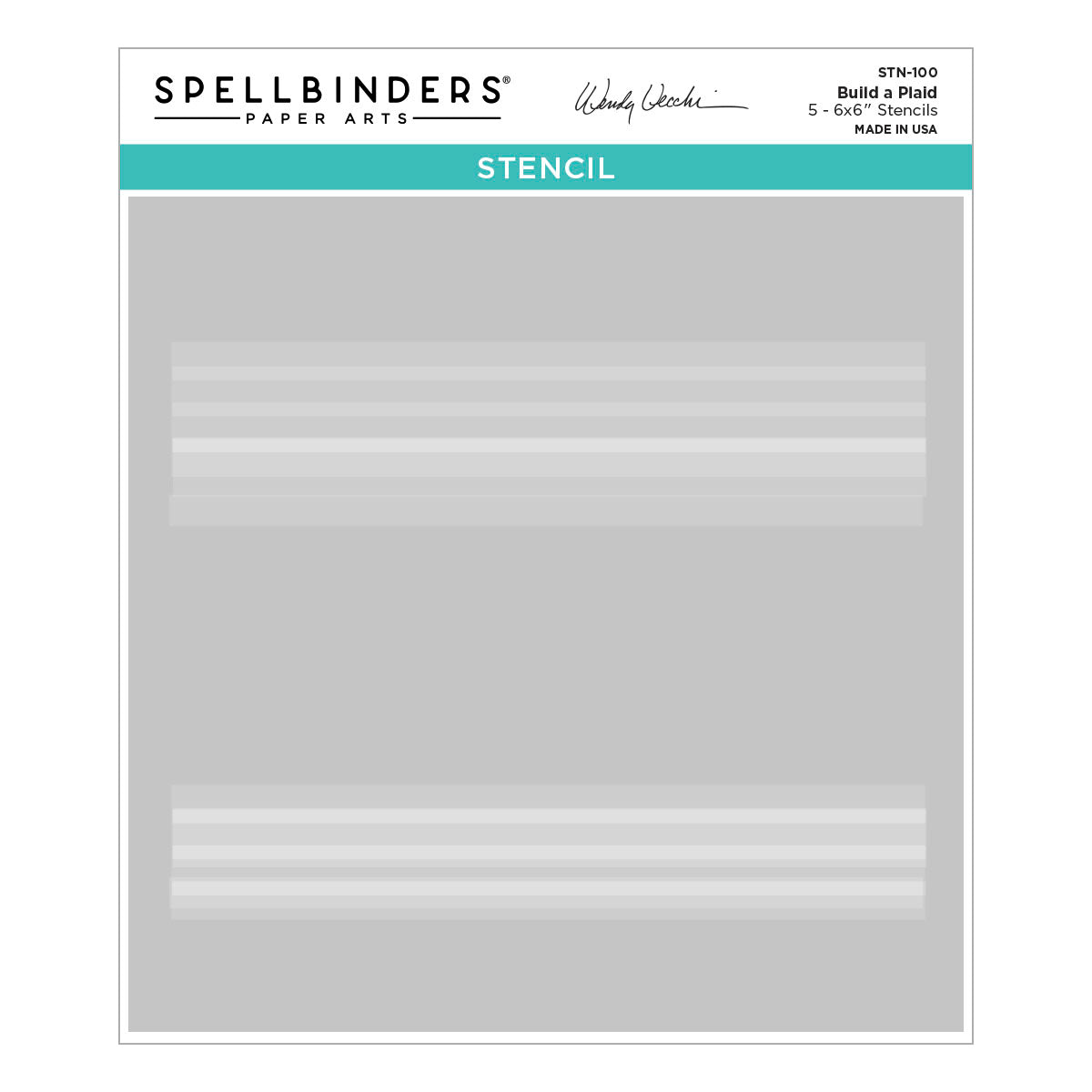 Spellbinders - Build a Plaid Layered Stencil from the Not Your Ordinary Card Collection by Wendy Vecchi