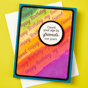 Spellbinders - Birthday Messages Clear Stamp Set from the All the Sentiments Collection by Stampendous