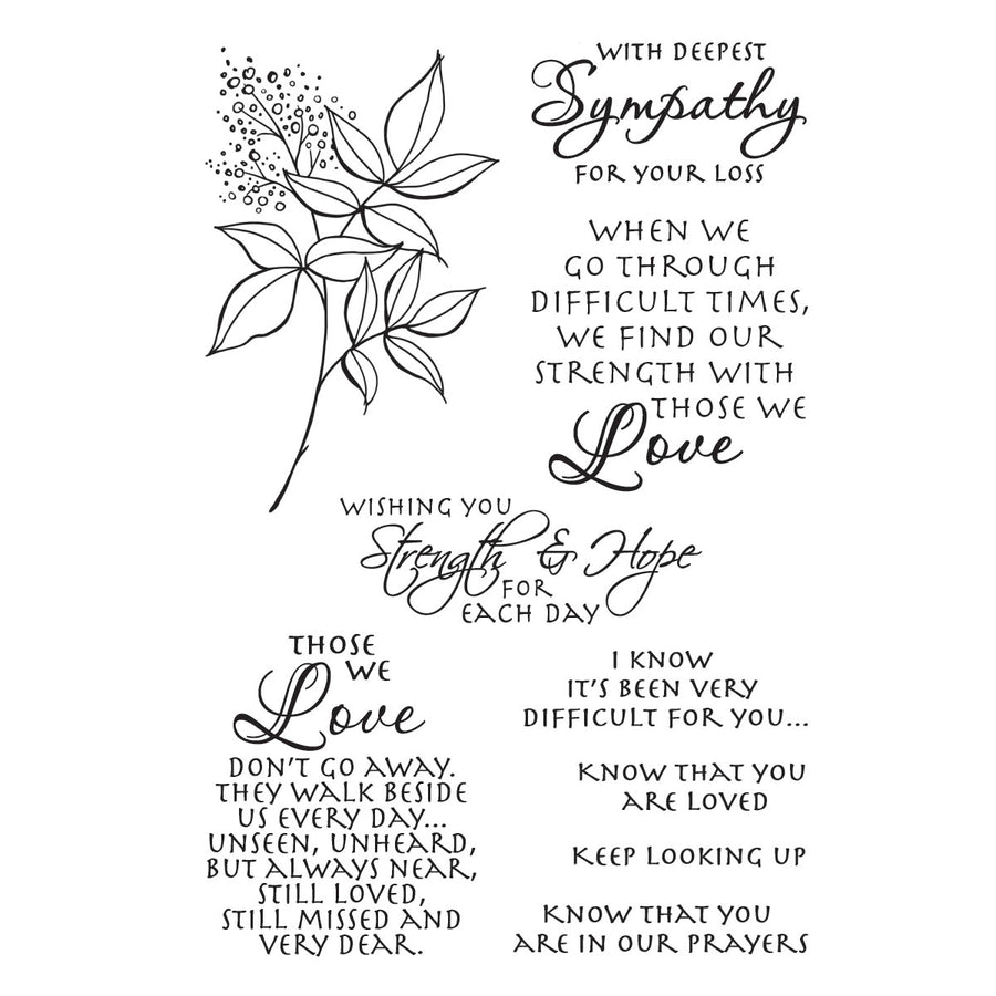 Spellbinders - Sincere Sentiments Clear Stamp Set from the All the Sentiments Collection by Stampendous