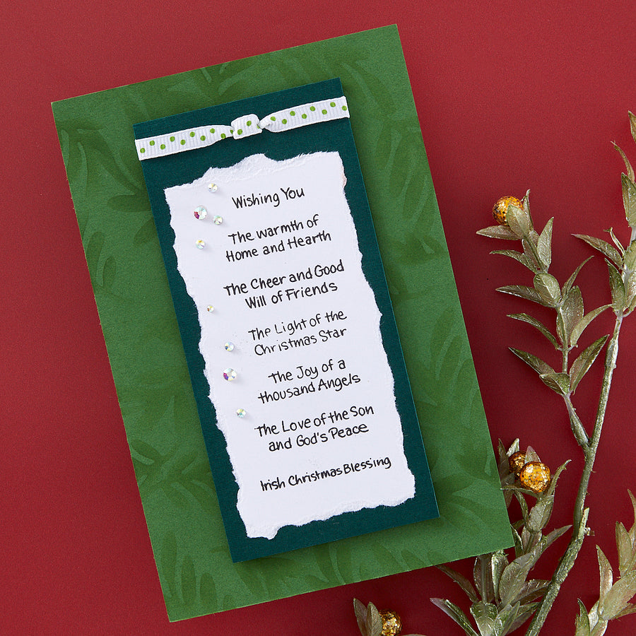 Spellbinders - Christmas Blessings Sentiments Clear Stamp Set from the Season of Wonder Collection by Stampendous