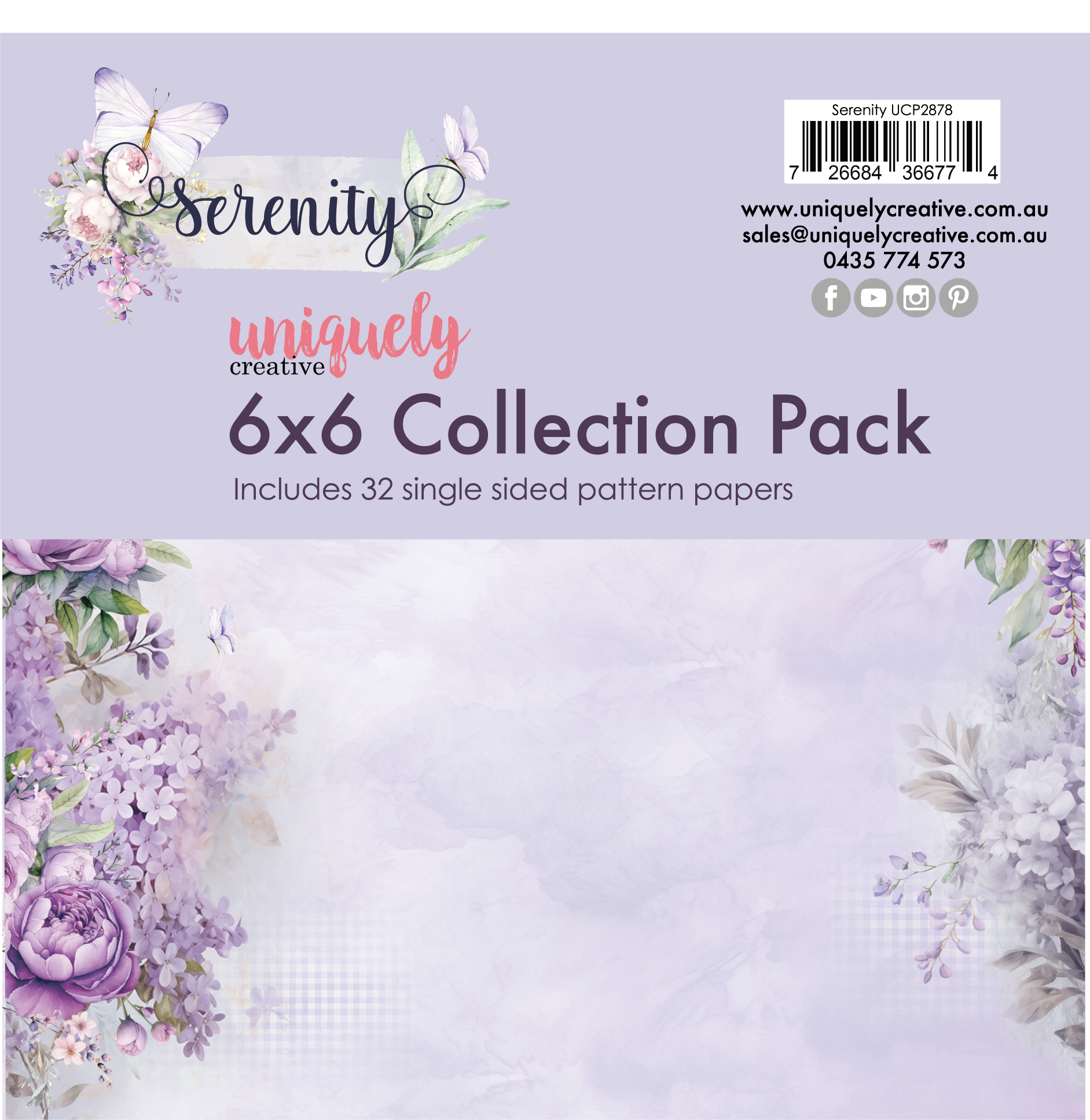 Uniquely Creative - Serenity 6" x 6" Collection Pack