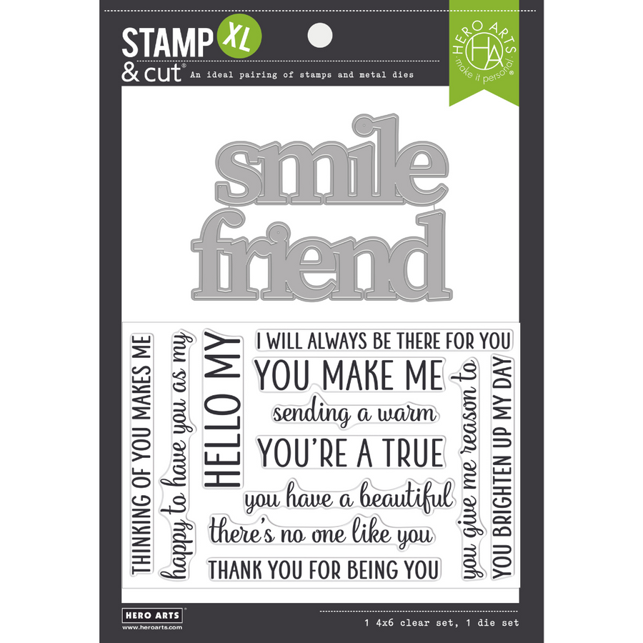 Hero Arts - Smile Friend Stamp & Cut XL