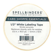 Spellbinders - White Labeling Tape 1/2"