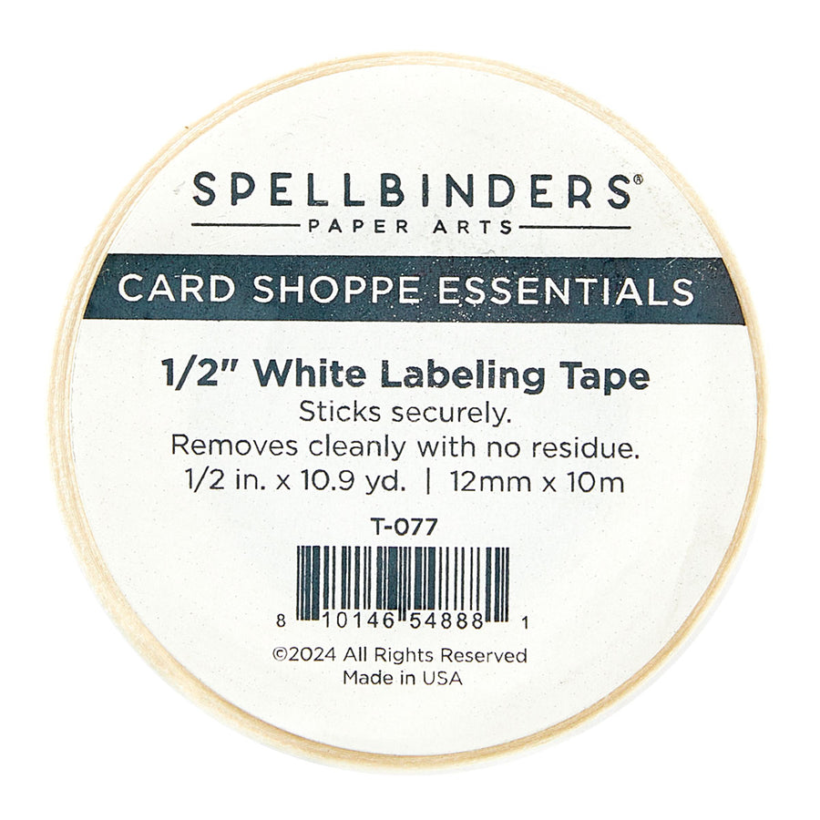 Spellbinders - White Labeling Tape 1/2"