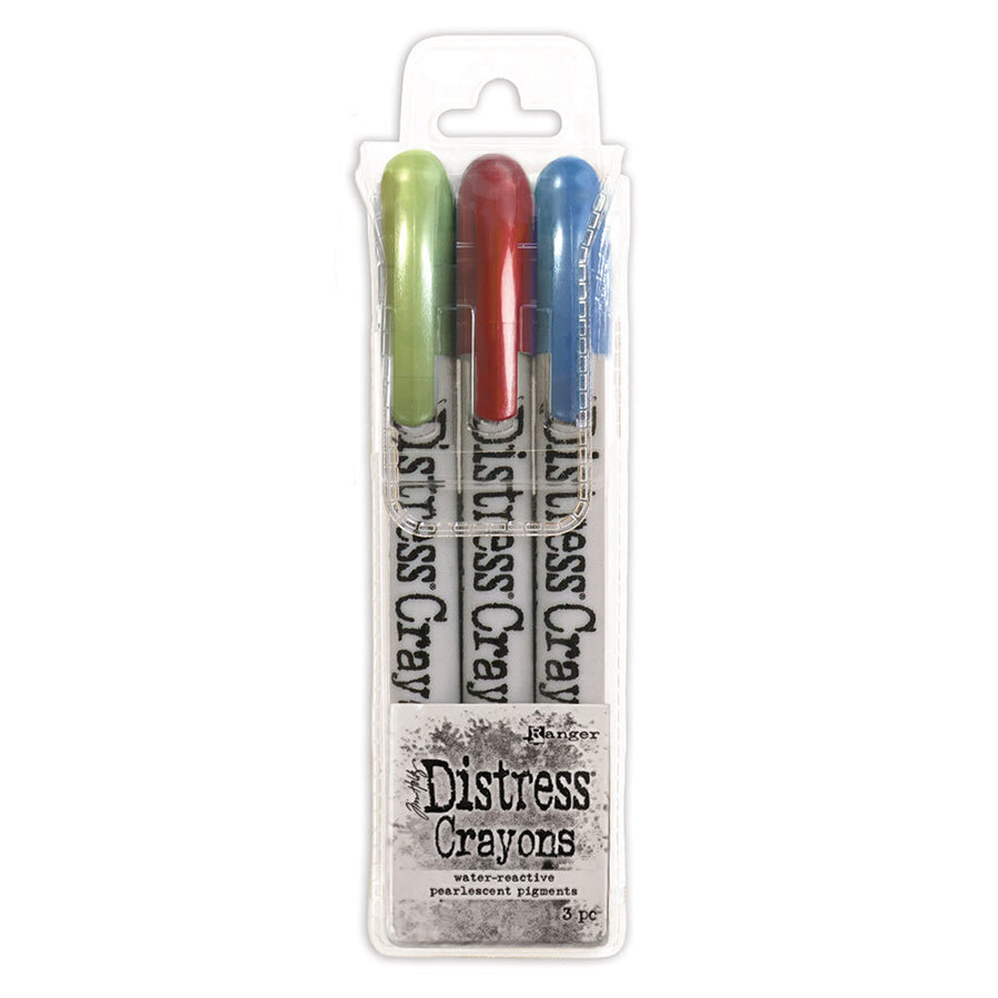 Tim Holtz - Distress Pearl Crayons - Holiday Set 3 (Limited Edition)