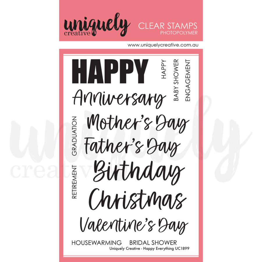 Uniquely Creative - Happy Everything Stamp