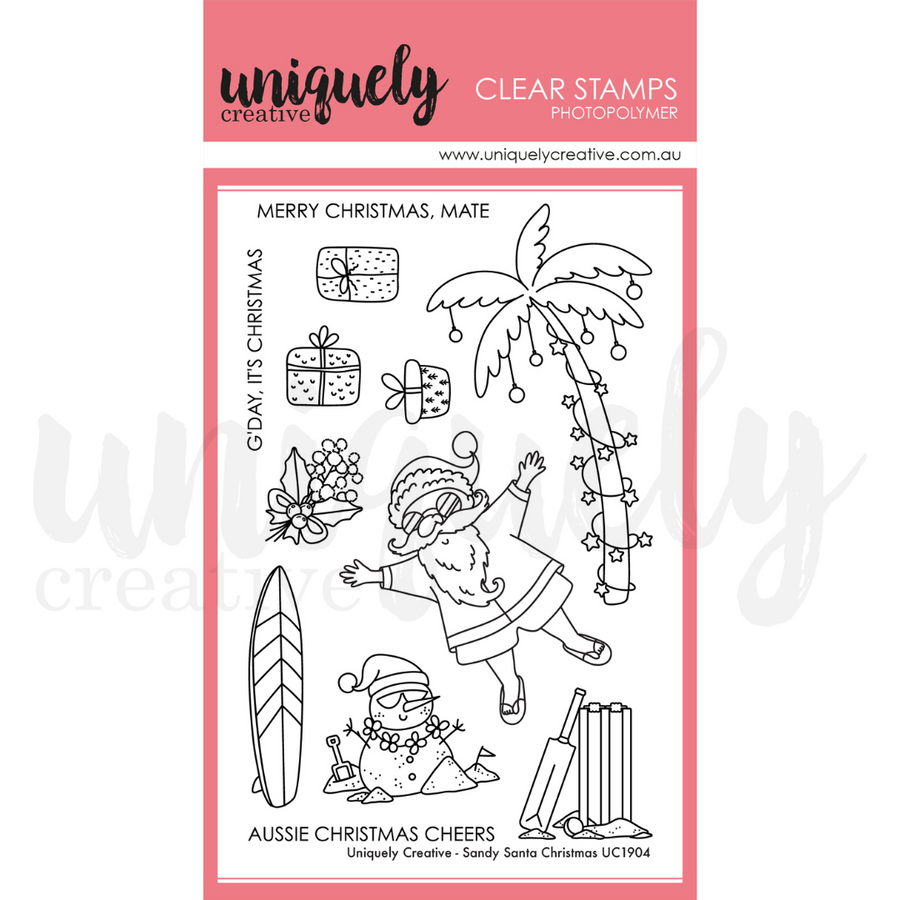 Uniquely Creative - Sandy Santa Christmas Stamp