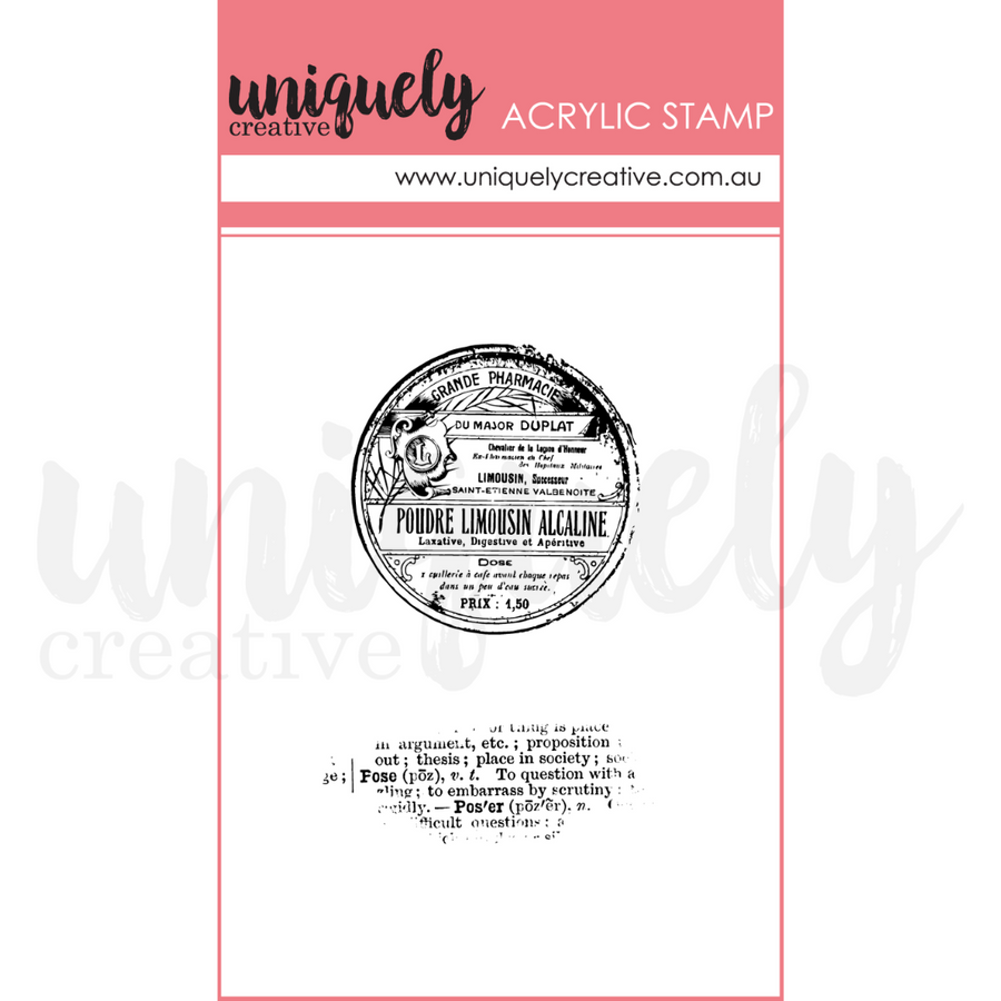 Uniquely Creative - Vintage Dictionary Mark Making Mini Stamp