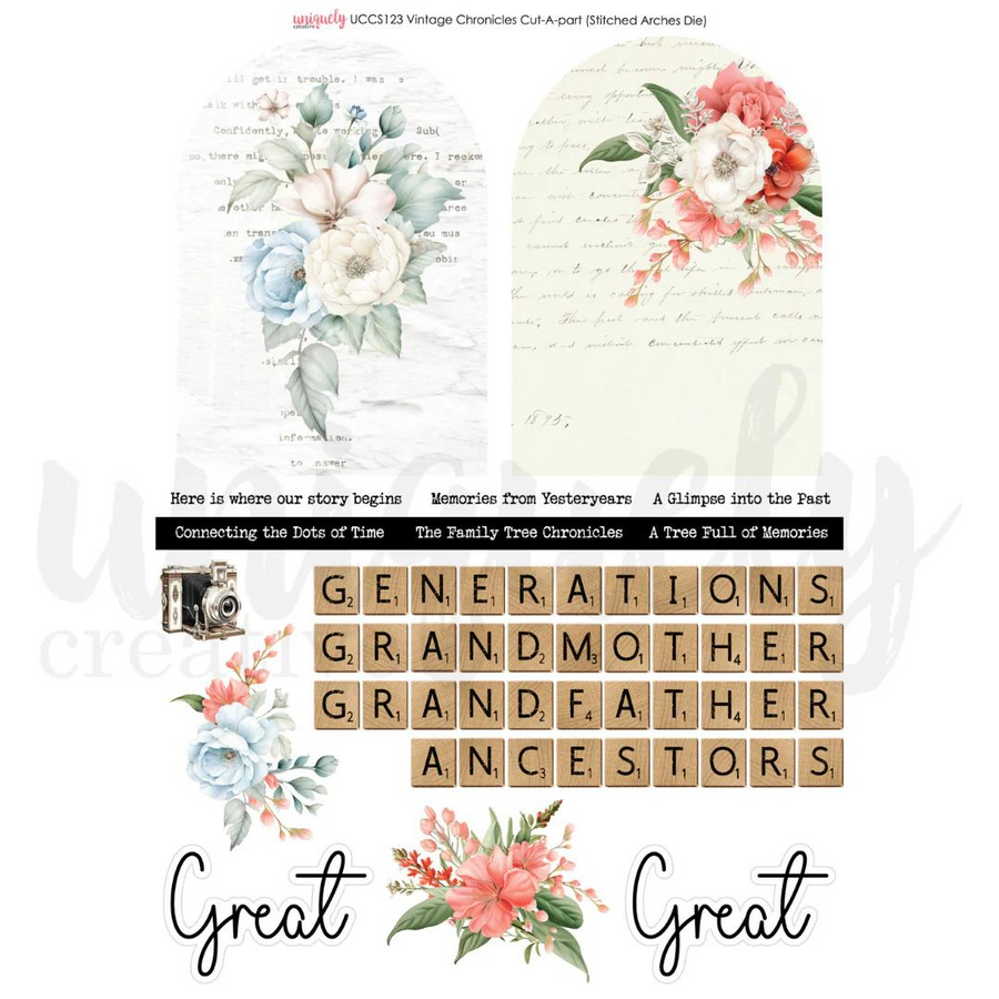 Uniquely Creative - Vintage Chronicles Cut-a-Part Sheet