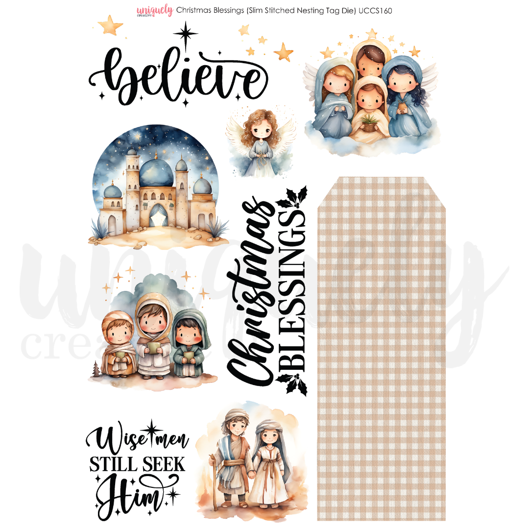 Uniquely Creative - Christmas Blessings Cut-a-Part Sheet