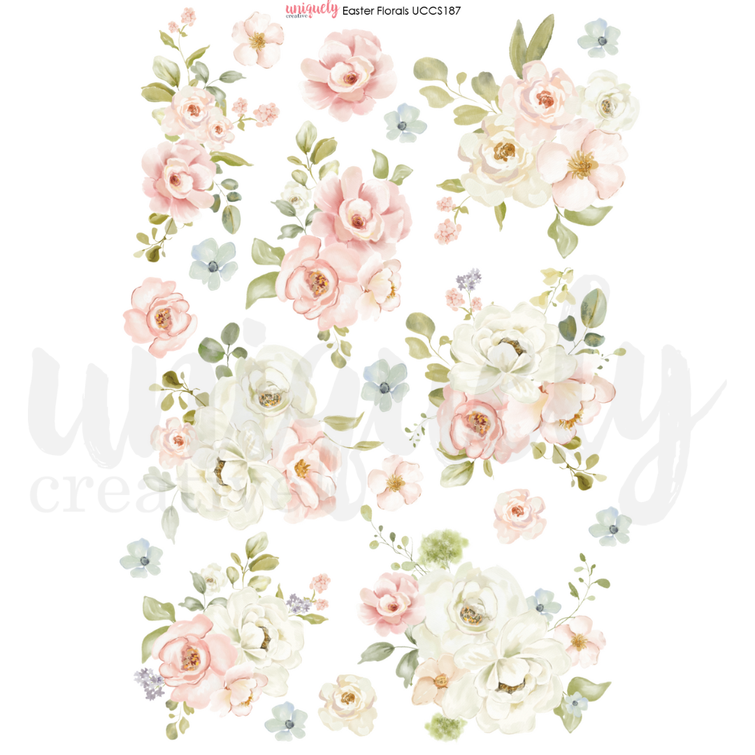 Uniquely Creative - Easter Florals Cut-a-Part Sheet