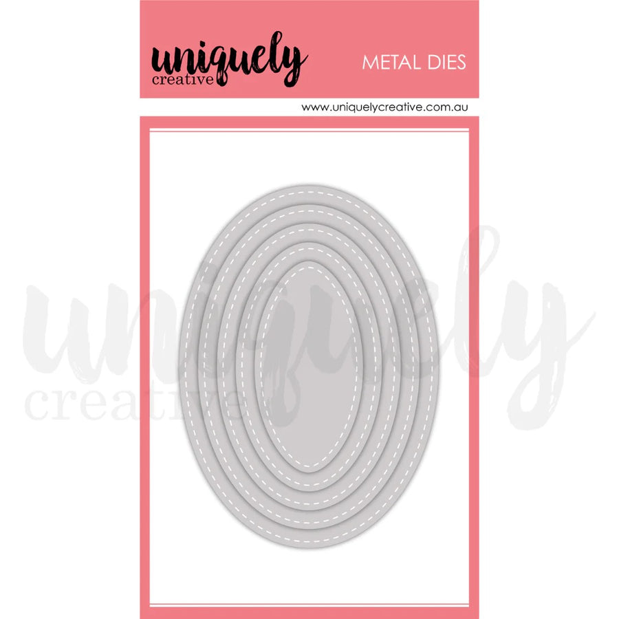 Uniquely Creative - Stitched Nesting Oval dies