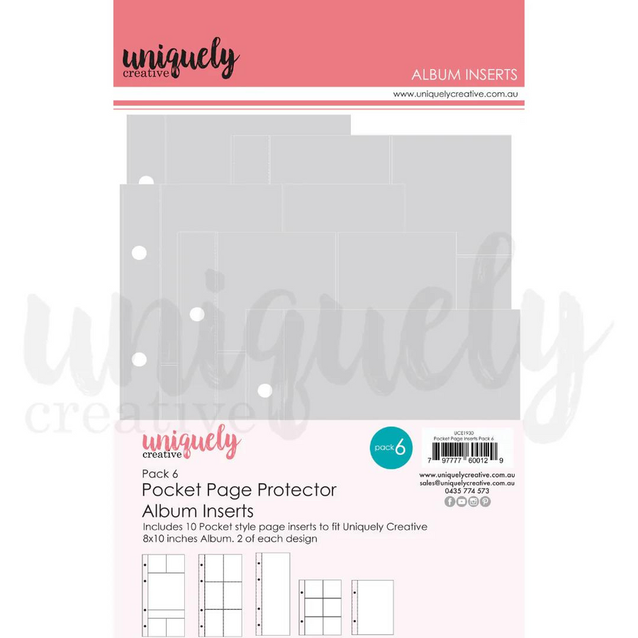 Uniquely Creative - Pocket Page Album Inserts - Pack 6