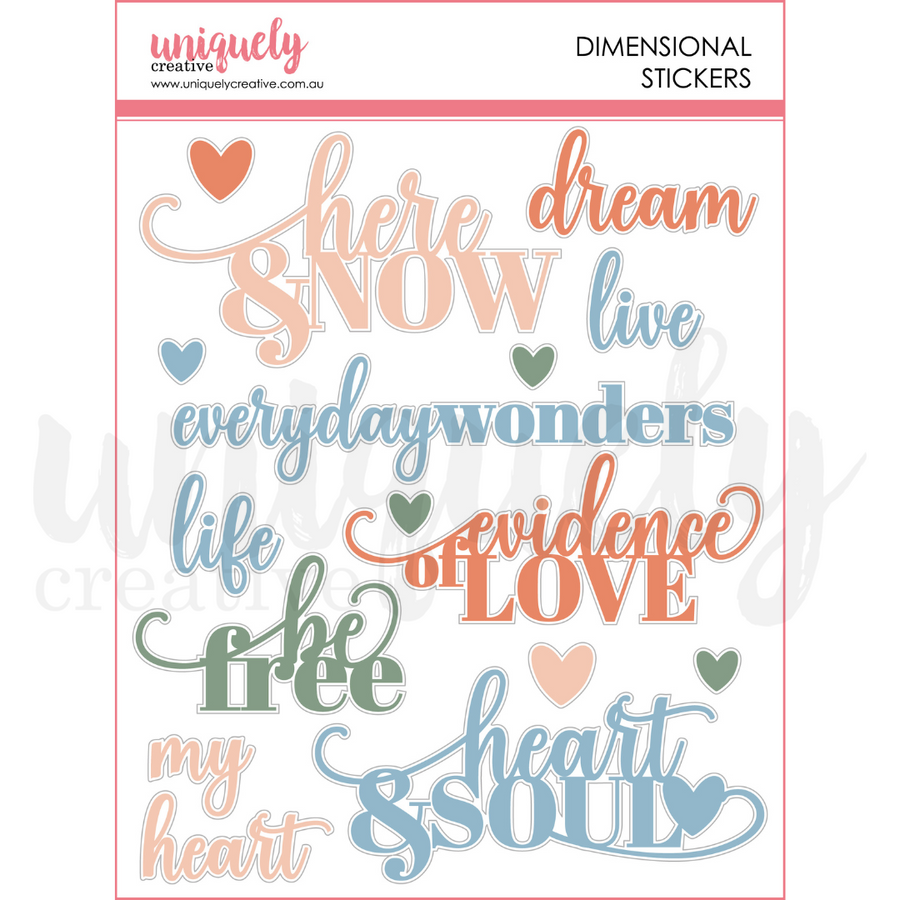 Uniquely Creative - Boho Soul Dimensional Stickers