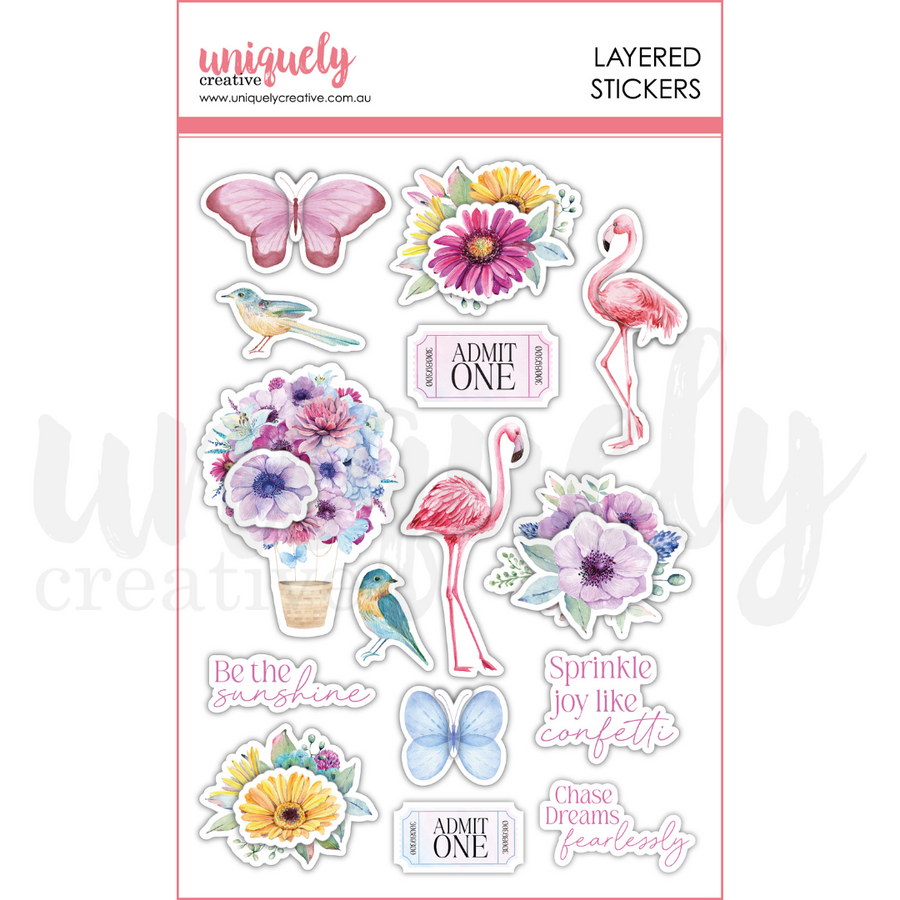 Uniquely Creative - Flowering Utopia Layered Stickers