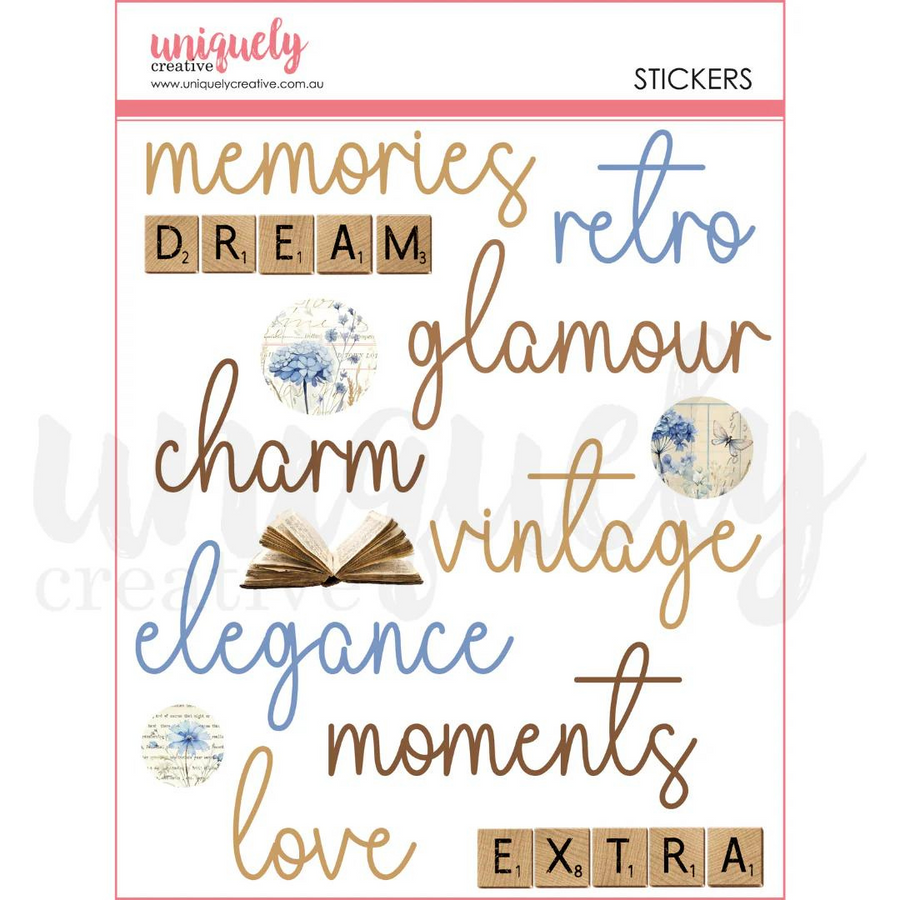 Uniquely Creative - Vintage Chronciles Puffy Stickers