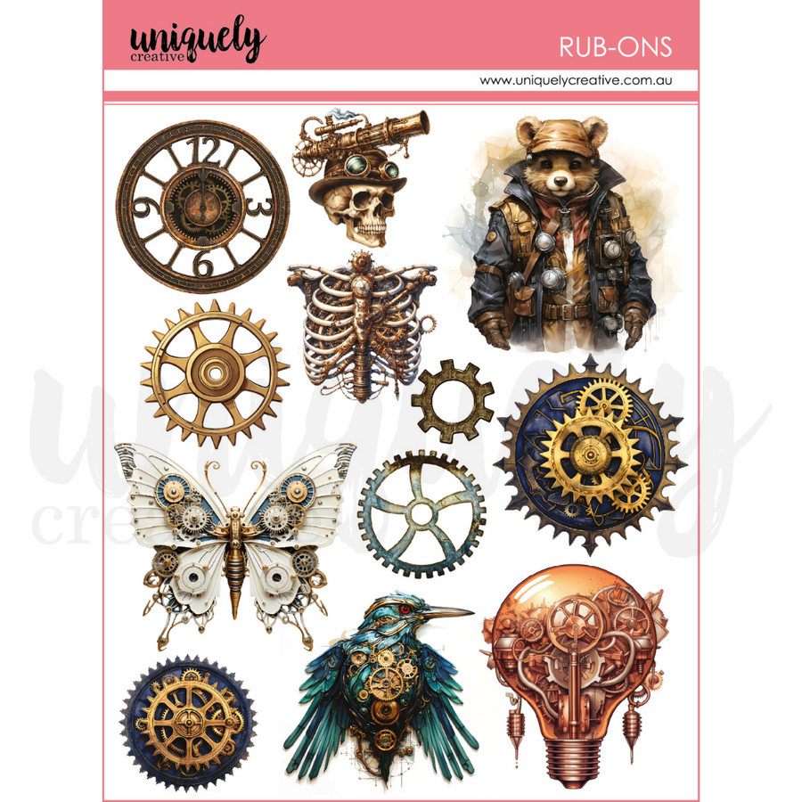 Uniquely Creative - Steampunk Rub-Ons