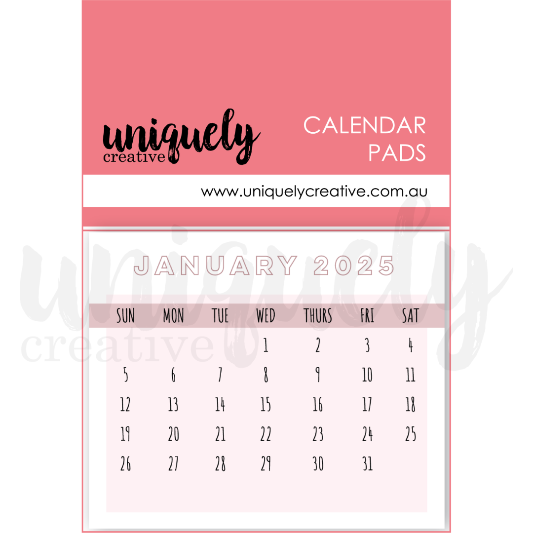 Uniquely Creative - 2025 Calendar Pads