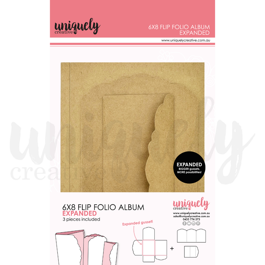 Uniquely Creative - 6" x 8" Flip Folio Album - Kraft Expanded