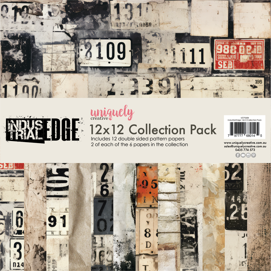 Uniquely Creative - 12" x 12" Industrial Edge Collection Pack