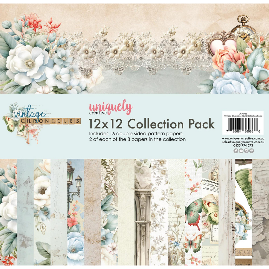 Uniquely Creative - 12" x 12" Vintage Chronicles Collection Pack