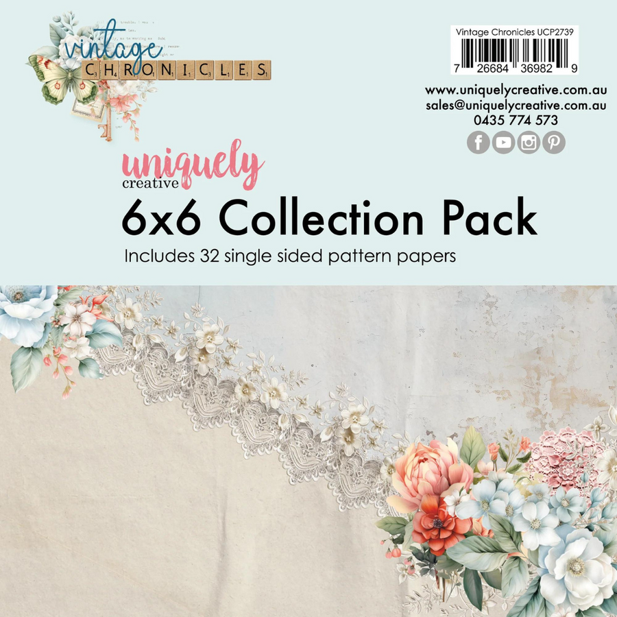 Uniquely Creative - Vintage Chronicles 6" x 6" Collection Pack