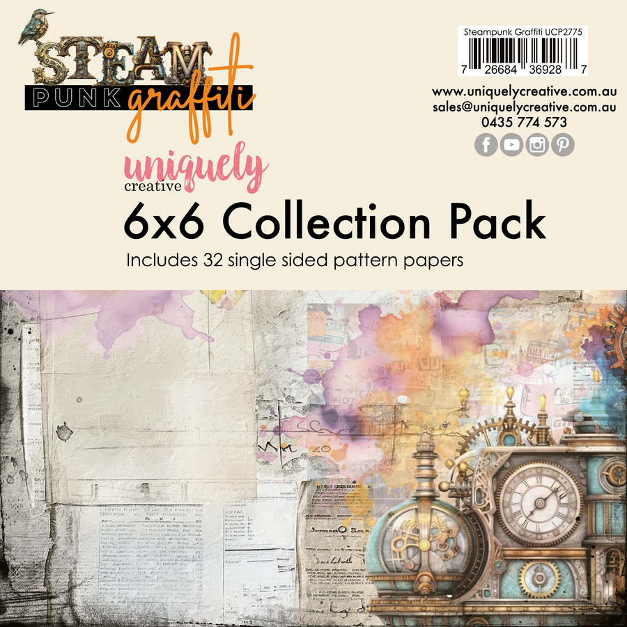 Uniquely Creative - Steampunk Graffiti 6" x 6" Collection Pack