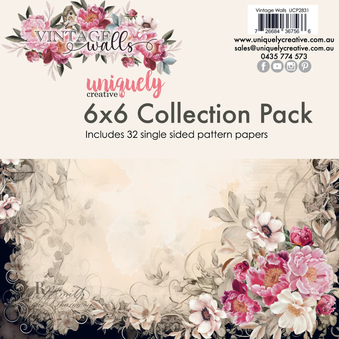 Uniquely Creative - Vintage Walls 6" x 6" Collection Pack