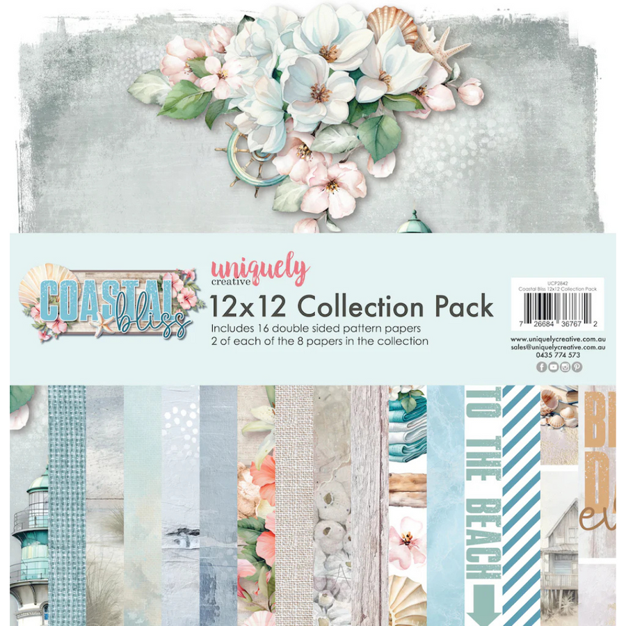 Uniquely Creative - 12" x 12" Coastal Bliss Collection Pack