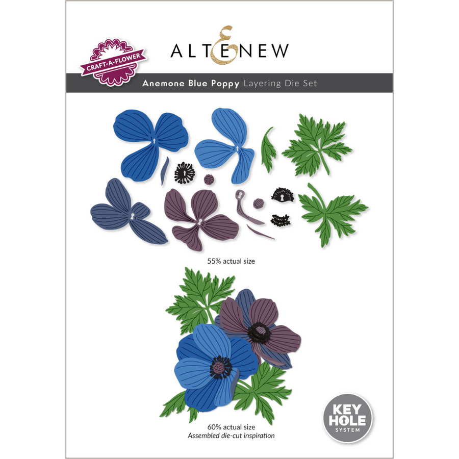 Altenew - Craft-A-Flower: Anemone Blue Poppy Layering Die Set