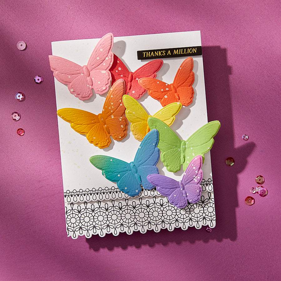 Spellbinders - Blooming Butterflies 3D Emboss & Cut Folder from the Vivid Expressions Collection