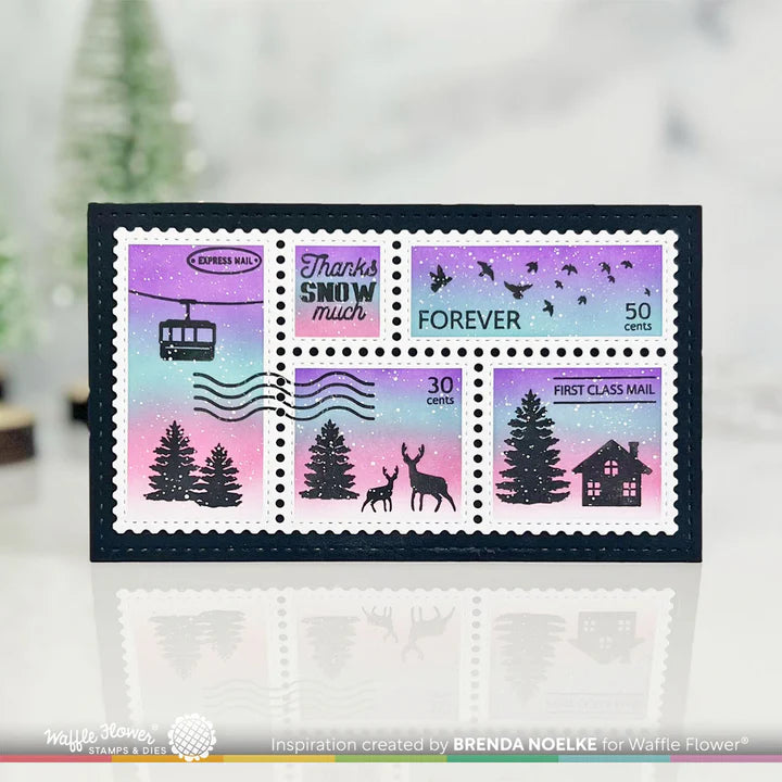 Waffle Flower - Winter View Stamp Set